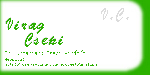 virag csepi business card